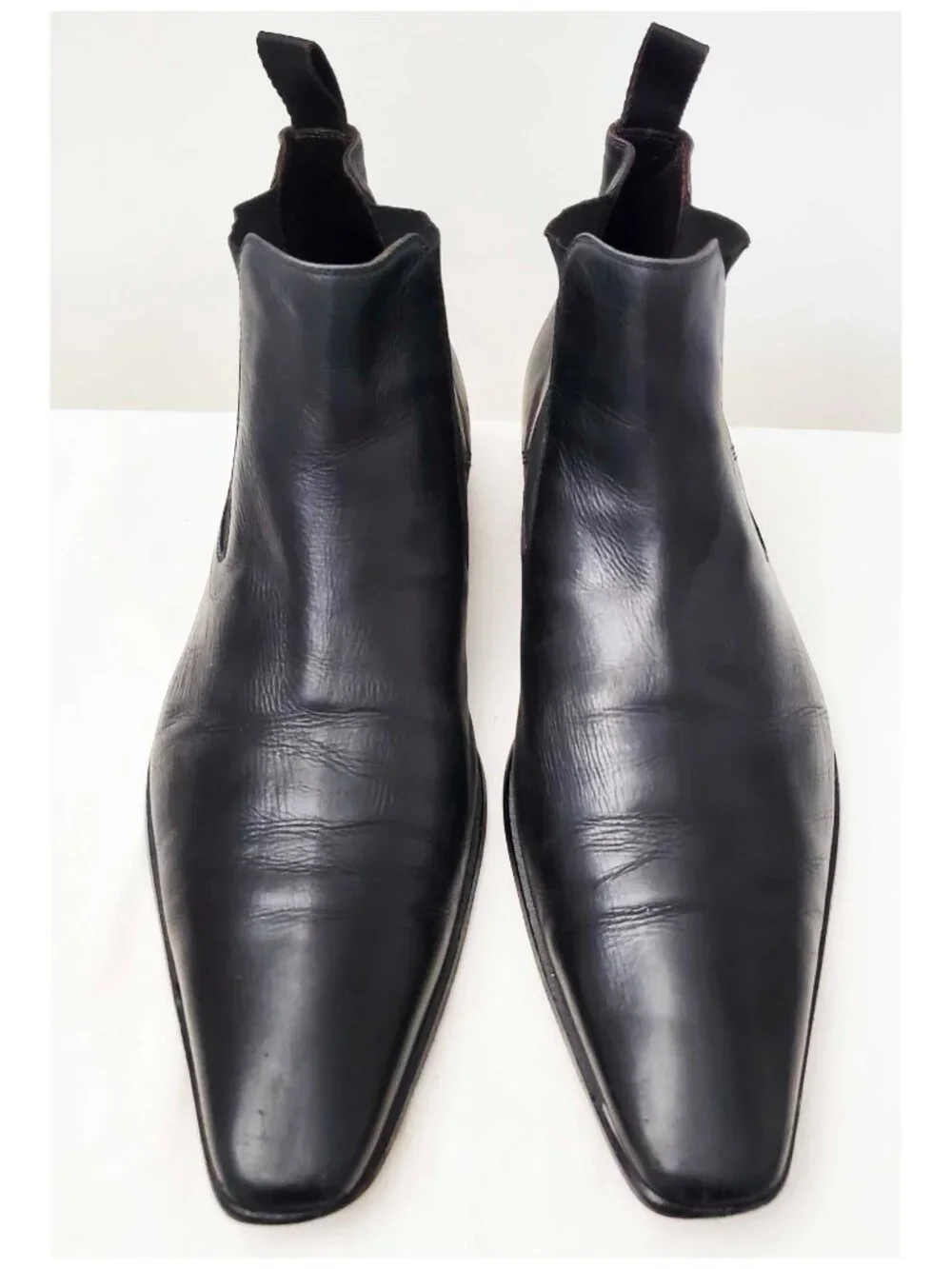 AVC by Adriana V. Campanile Men's Black Leather Chelsea Boots Shoes 44 US 10.5